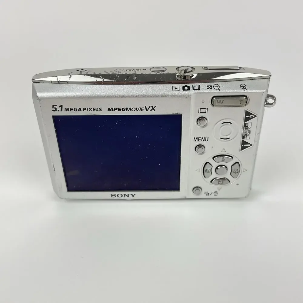 Sony Digital Camera Cybershot DSC-T5 5.1MP Silver Camera PARTS ONLY NOT WORKING